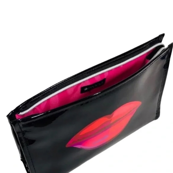 Macys Hot Pink Lips Cosmetic Bag